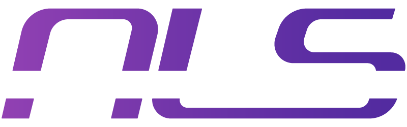 Logo with large purple "NLS" letters and "NEW LEVEL SPORTS MINISTRIES" written in white italic text.
